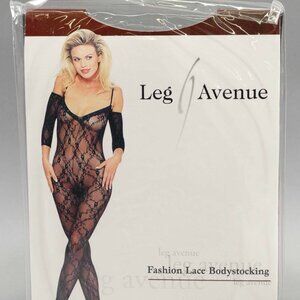 Leg Avenue Fashion Lace Bodystocking - Black